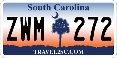 SC license plate ZWM272