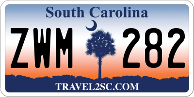 SC license plate ZWM282