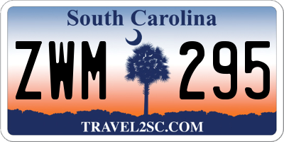 SC license plate ZWM295