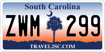 SC license plate ZWM299