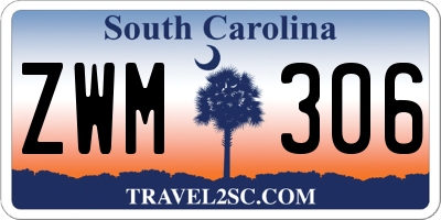 SC license plate ZWM306