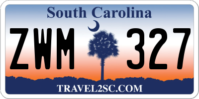 SC license plate ZWM327