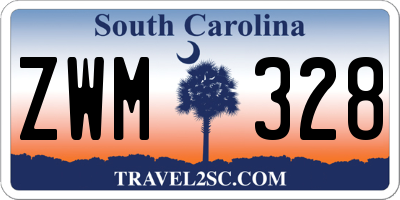 SC license plate ZWM328
