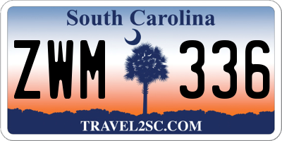 SC license plate ZWM336