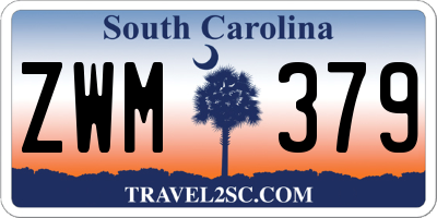 SC license plate ZWM379
