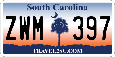 SC license plate ZWM397