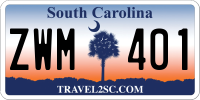 SC license plate ZWM401