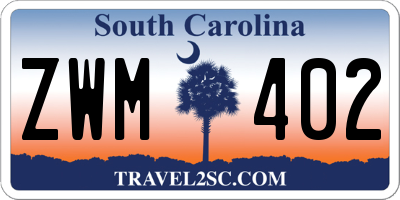 SC license plate ZWM402