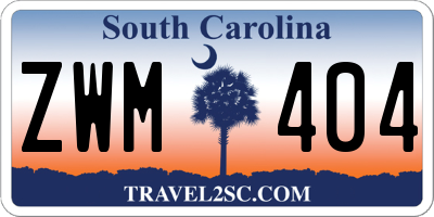 SC license plate ZWM404