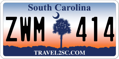 SC license plate ZWM414