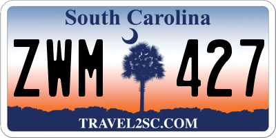 SC license plate ZWM427