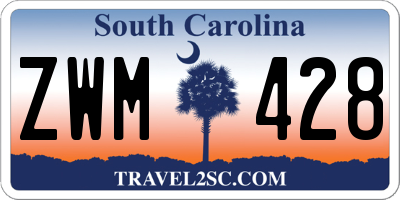 SC license plate ZWM428