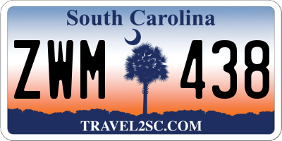 SC license plate ZWM438