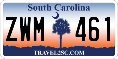 SC license plate ZWM461