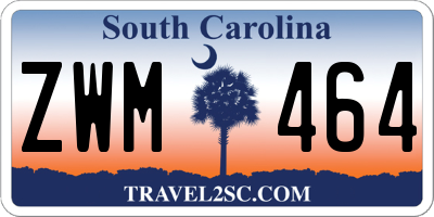 SC license plate ZWM464