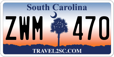 SC license plate ZWM470