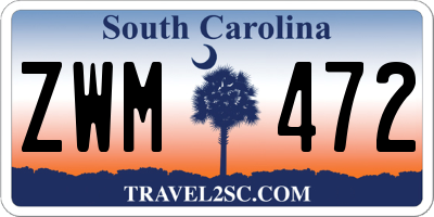 SC license plate ZWM472