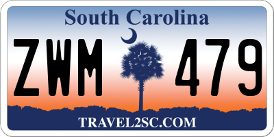 SC license plate ZWM479