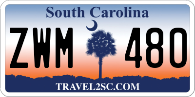 SC license plate ZWM480