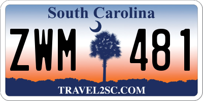 SC license plate ZWM481