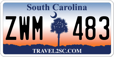 SC license plate ZWM483