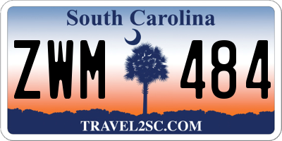 SC license plate ZWM484