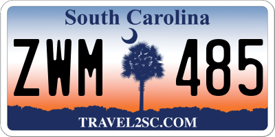 SC license plate ZWM485