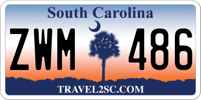 SC license plate ZWM486