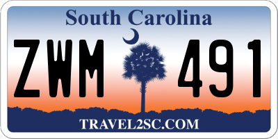 SC license plate ZWM491