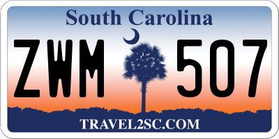 SC license plate ZWM507