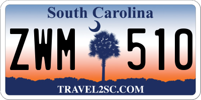 SC license plate ZWM510