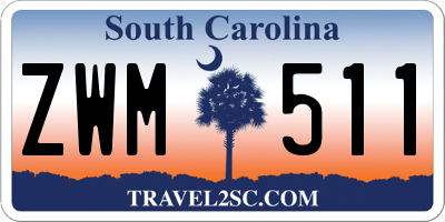SC license plate ZWM511