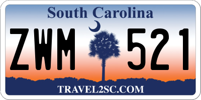 SC license plate ZWM521