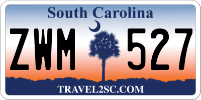 SC license plate ZWM527