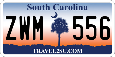 SC license plate ZWM556