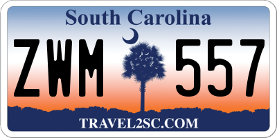 SC license plate ZWM557