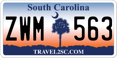 SC license plate ZWM563
