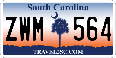 SC license plate ZWM564