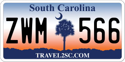 SC license plate ZWM566