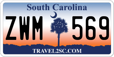 SC license plate ZWM569