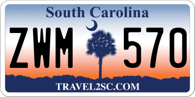 SC license plate ZWM570