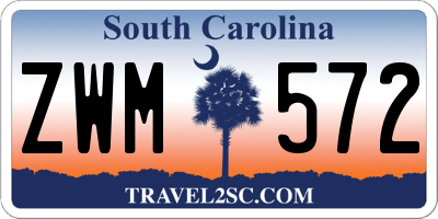 SC license plate ZWM572