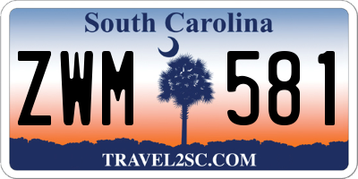 SC license plate ZWM581