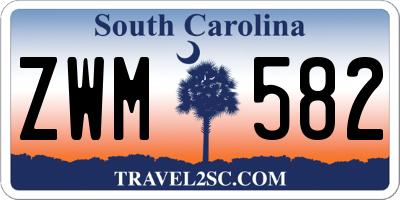 SC license plate ZWM582
