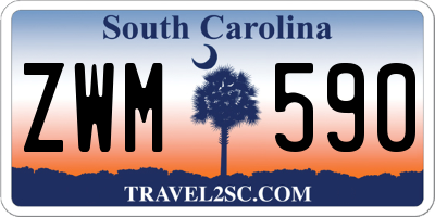 SC license plate ZWM590