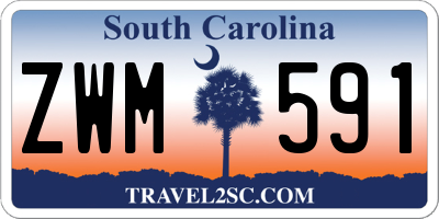 SC license plate ZWM591