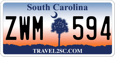 SC license plate ZWM594