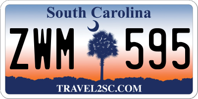 SC license plate ZWM595
