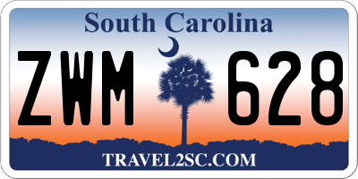 SC license plate ZWM628