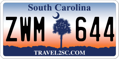 SC license plate ZWM644
